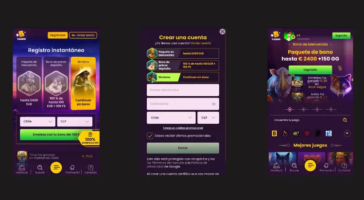 Bizzo casino register.